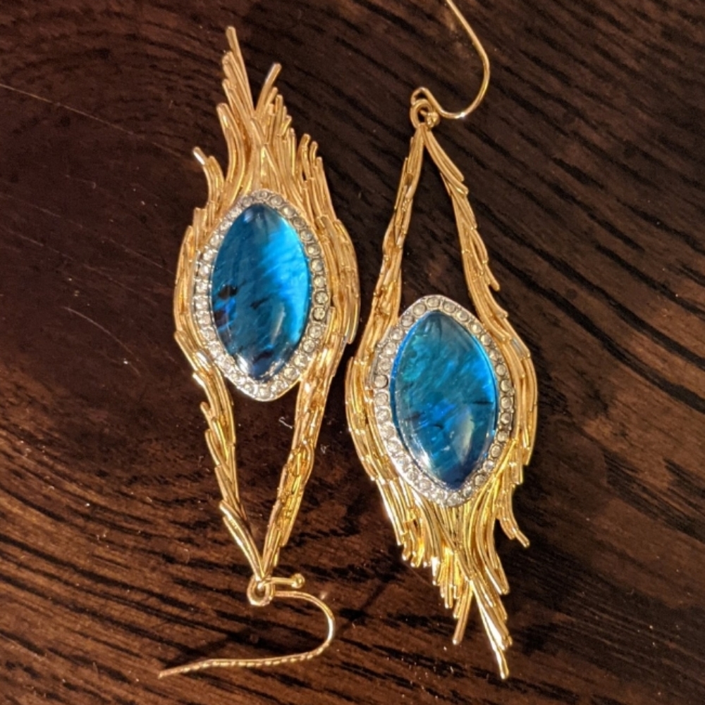 NWT Alexis Bittar Turquoise Gold Earrings - Picture 5 of 14